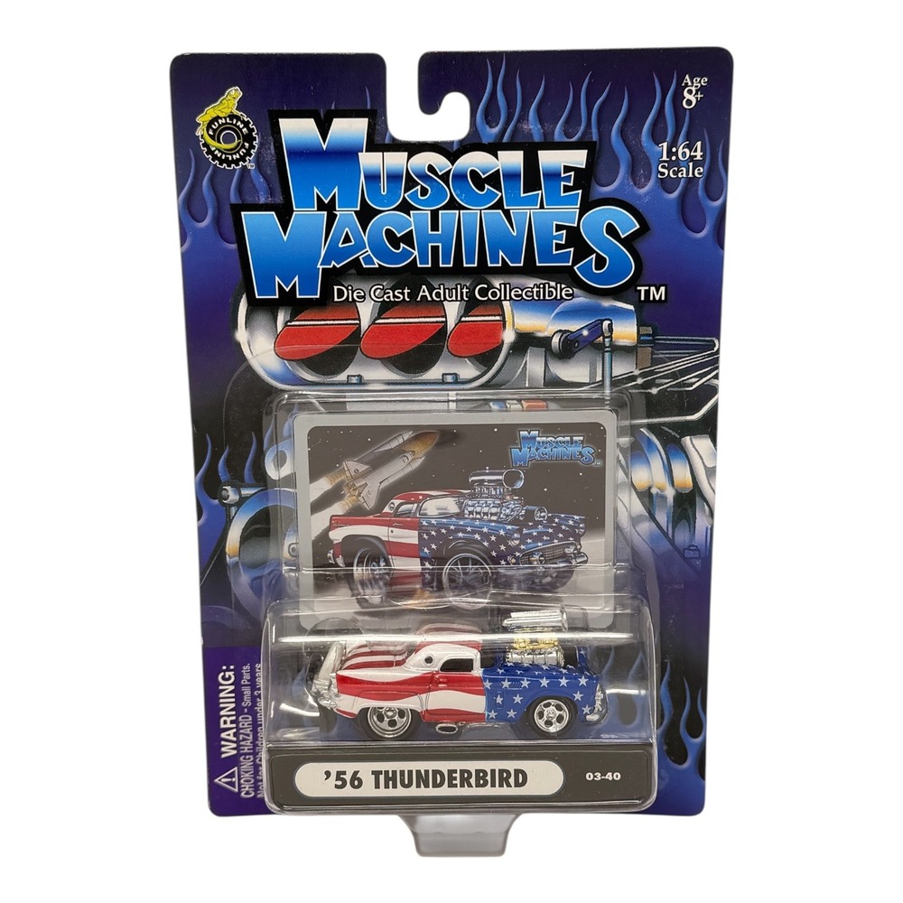 Muscle Machines '56 Thunderbird Stars & Stripes 1:64 Diecast - New MOC 03-40